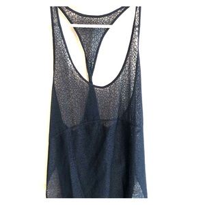 Navy sheer LuLuLemon twist back tank
